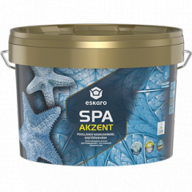 Краска Eskaro 9л Akzent SPA Полуглянцевая для Помещений с Постоянной Влажностью.