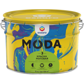 Краска 0.9л Eskaro Moda 3 Матовая для Стен и Потолков.