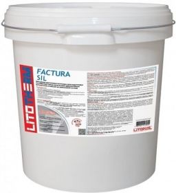 Декоративная Штукатурка Шуба Litokol Litotherm Factura Sil 25кг Белая, Силиконовая Размер Зерна 1.5мм, для Фасада и Интерьера / Литокол.