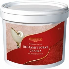 Декоративное Покрытие Optimist-Elite D752 Перламутровая Сказка 5кг Белое, с Эффектом Перламутрового Бархата.
