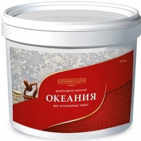 Декоративное Покрытие Optimist-Elite Океания D743 7кг Белое, для Создания Рельефного Рисунка.