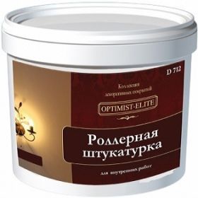 Декоративная Штукатурка Роллерная Optimist-Elite D712 15кг для Внутренних Работ / Оптимист Элит.