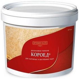Декоративная Штукатурка Короед Optimist-Elite XS D710c 15кг Белая, Зерно 1.2мм / Оптимист Элит.