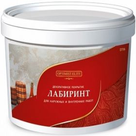 Декоративное Штукатурка Optimist-Elite Лабиринт D706 15кг от Имитации Обоев, Ткани, Кожи Старины до Ярко Выраженного Рельефа.
