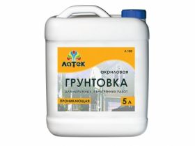 Латек Л102 Грунтовка Акриловая для Наружных и Внутренних Работ Проникающая 10л / Latek.