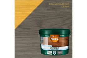 Пропитка Универсальная Pinotex Universal 2 в 1 0.9л Скандинавская Серая Полуматовая на Водной Основе для Защиты Древесины до 7 Лет / Пинотекс Универсал.