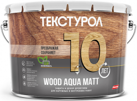 Защиты и Декор Древесины Текстурол Wood Aqua Matt 2.5л Белый, Акриловая, Матовая для Внутренних и Наружных Работ.