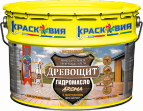 Масло с Микровоском Красковия Древощит Гидромасло «Aroma» 10л Тик, Атмосферостойкое для Декоративной Отделки Древесины.