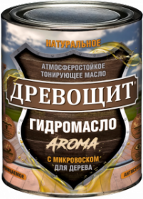 Масло с Микровоском Красковия Древощит Гидромасло «Aroma» 0.7л Дуб, Атмосферостойкое для Декоративной Отделки Древесины.