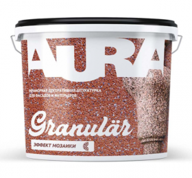 Декоративная Штукатурка Aura Dekor Granular 25кг M415 Мраморная, для Фасадов и Интерьеров, Зерно 2,0 / Аура.