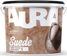 Декоративная Штукатурка Aura Dekor Suede 2.5кг Матовая с Эффектом Замши, Потертой Кожи, Нубука / Аура.