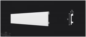 Плинтус Decor-Dizayn DD723 Белая Лепнина Д2000хВ80хТ16 / Декор Дизайн.