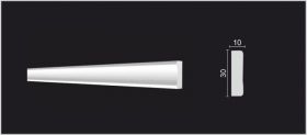 Молдинг Decor-Dizayn DD165 A Белая Лепнина Д2000хВ30хТ10 / Декор Дизайн.