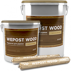 Герметик Акриловый Wepost Wood 7кг Американская Сосна Однокомпонентный для Деревянного Домостроения.