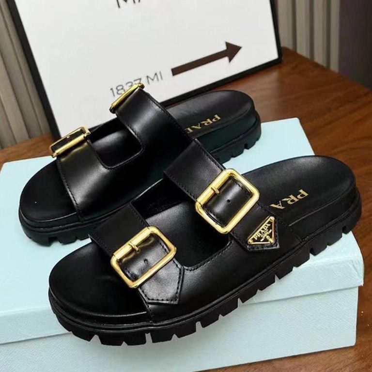 Шлепанцы PRADA PREMIUM черные