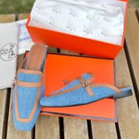 Мюли HERMES Premium джинсовые