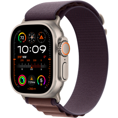 Apple Watch Ultra 2 GPS, 49мм, Titanium, Indigo Alpine Loop