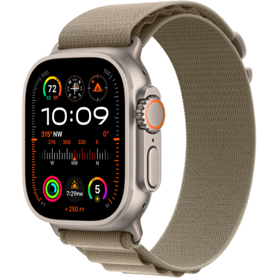 Apple Watch Ultra 2 GPS, 49мм, Titanium, Olive Alpine Loop