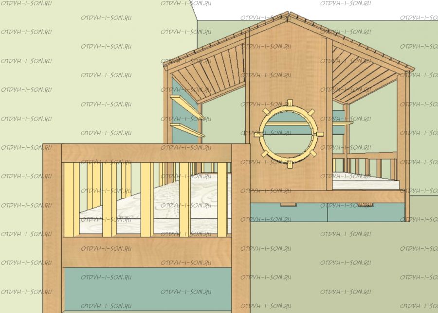 Кровать Домик угловой Fairy Land №58 (для двоих детей)