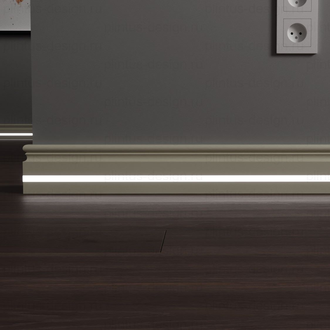 LWD Original Каролина плинтус из МДФ с подсветкой