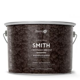 Краска c Молотковым Эффектом Elcon Smith 2кг По Ржавчине 3 в 1, Зеленая / Элкон Смит.
