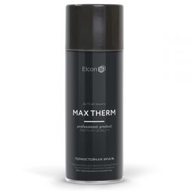 Эмаль Термостойкая Аэрозоль Elcon Max Therm 520мл 700°С Графит, Антикоррозионная  для Защитной Окраски Печей, Котлов, Металлического Оборудования / Элкон.*