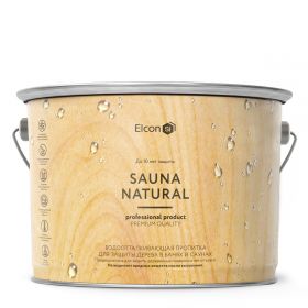 Пропитка для Бани и Сауны Elcon Sauna Natural 2л Молочная, Силиконовая / Элкон Сауна