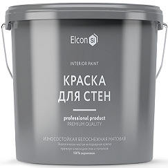 Краска для Стен Elcon 7кг Мющаяся, Супербелая, Матовая, Экологически Чистая / Элкон.