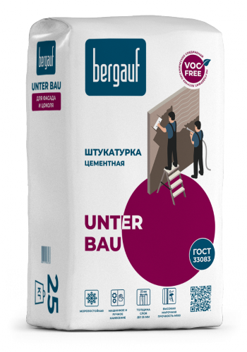 Цементная Штукатурка Для Фасада и Цоколя Bergauf, Unter Bau