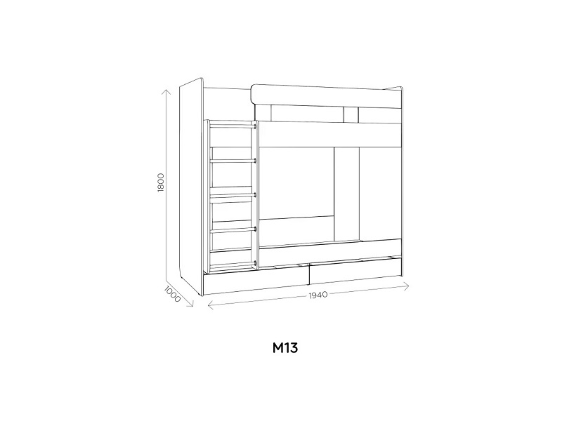 Кровать двухъярусная Агата