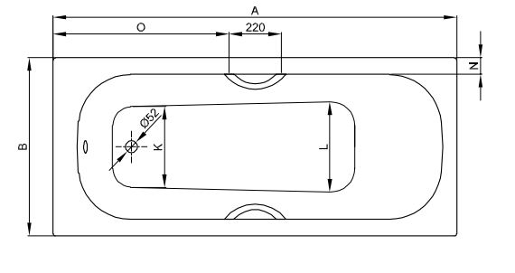 Прямоугольная стальная ванна Bette Form 170x70 с шумоизоляцией 2945 схема 2