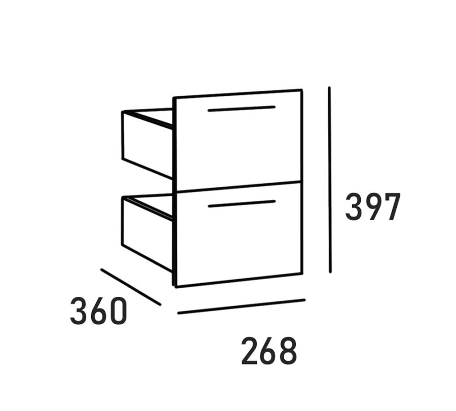 Блок ящиков выдвижных для стеллажа MODUL 02-OP302