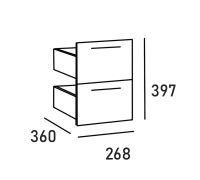 Блок ящиков выдвижных для стеллажа MODUL 02-OP302