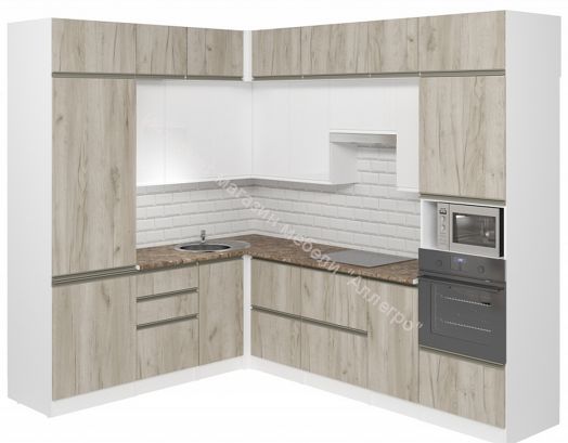 Кухонный гарнитур Антика гранд прайм 2100х2700 мм