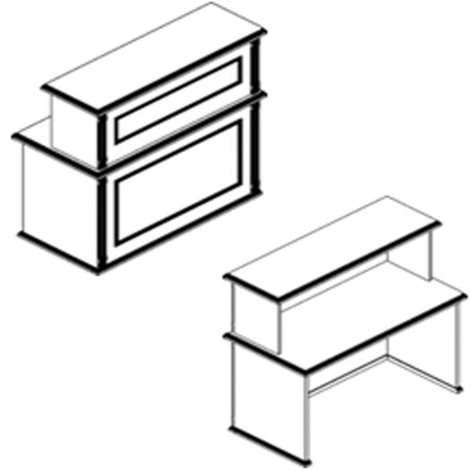 RAUT Стойка ресепшен 1600х600х1200 мм (Бук Тиара)