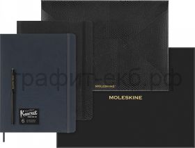 Набор Moleskine Precious&Ethical Boa книжка2шт/ручка перьев/конверт XLarge лин.чер/т-зел PRETQP621BO