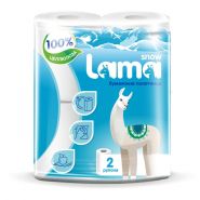 "Полотенца бумажные ""Lama Snow"" Белые, 2 рулона по 12 м в пачке/12