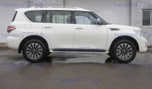 Рейлинги на крышу, серебристые, для Patrol Y62