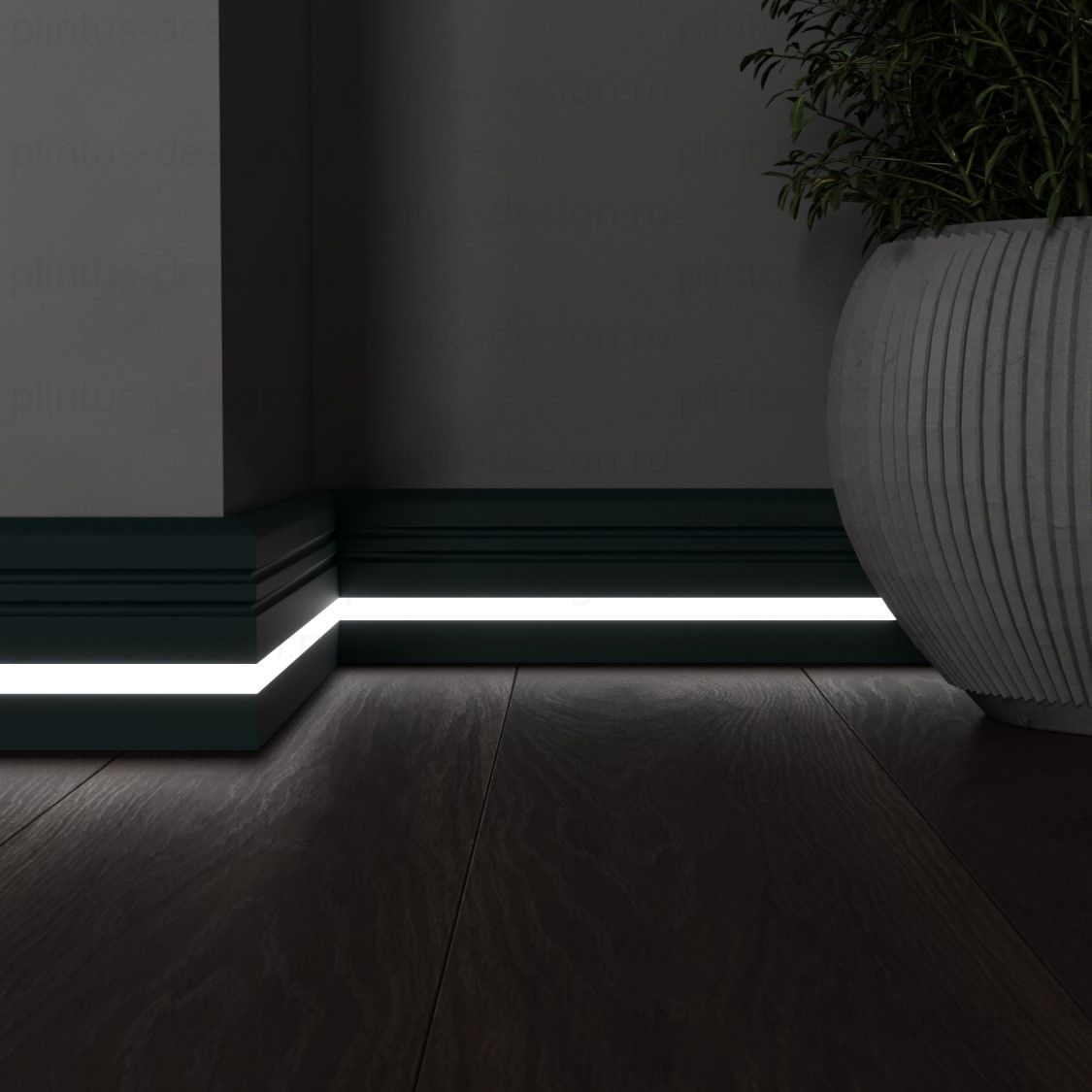 LWD Classic Мичиган плинтус с подсветкой из МДФ