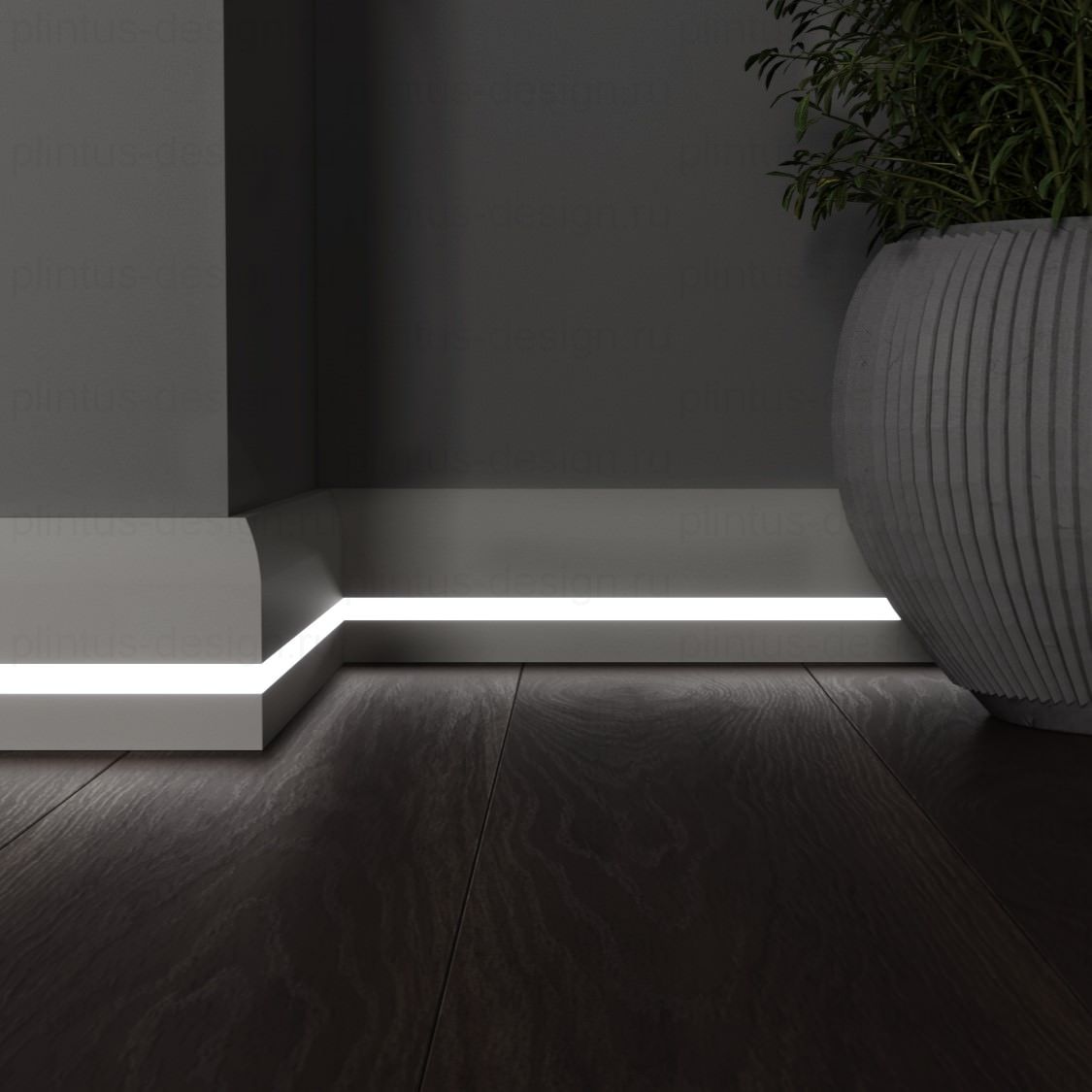 LWD Classic Мэрилэнд плинтус с подсветкой из МДФ