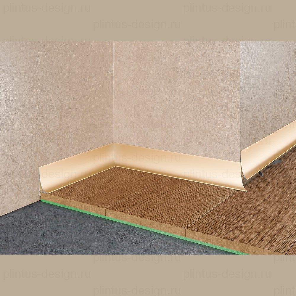 Corner L 584 Pro Design щелевой плинтус шампань