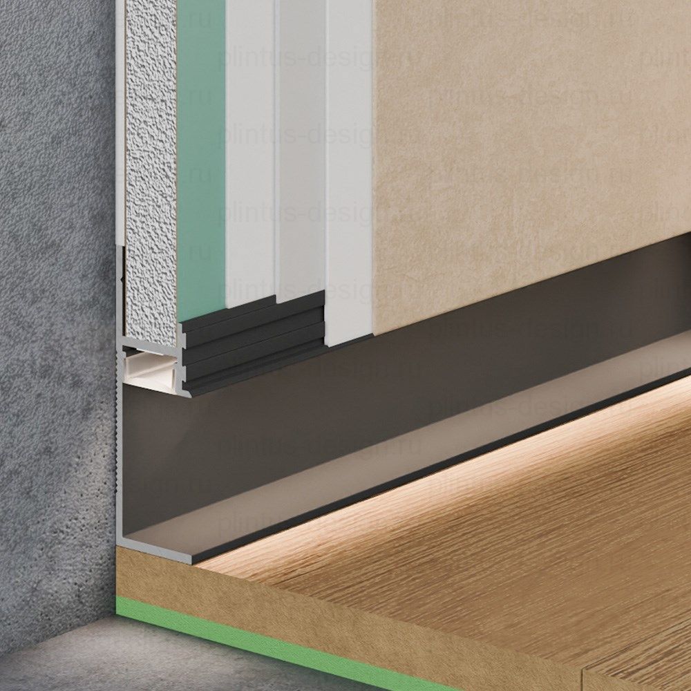 Pro Design 7210 теневой плинтус чёрный