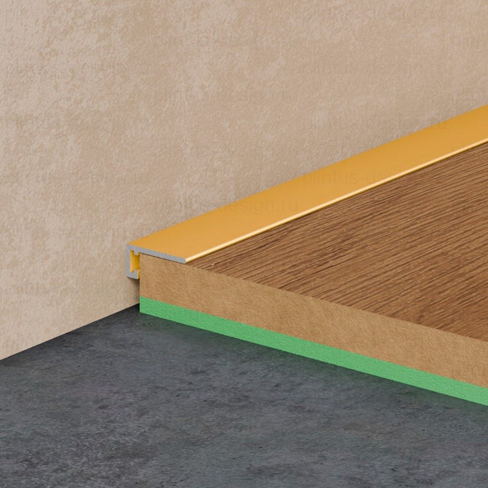 Pro Design Mini щелевой плинтус 7067 золото