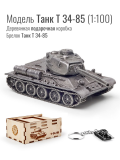 World of Tanks набор сувенирный модель Танк Т 34-85 металлический масштаб 1/100 + Брелок Танк