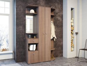 Прихожая Виза (ш1210*г354*в2032мм) Ясень шимо темный