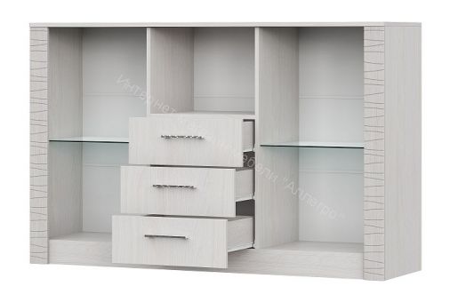 Комод витрина Гамма 20 Серия 4 Серия №4 Гамма 20 Ясень анкор светлый/Сандал светлый