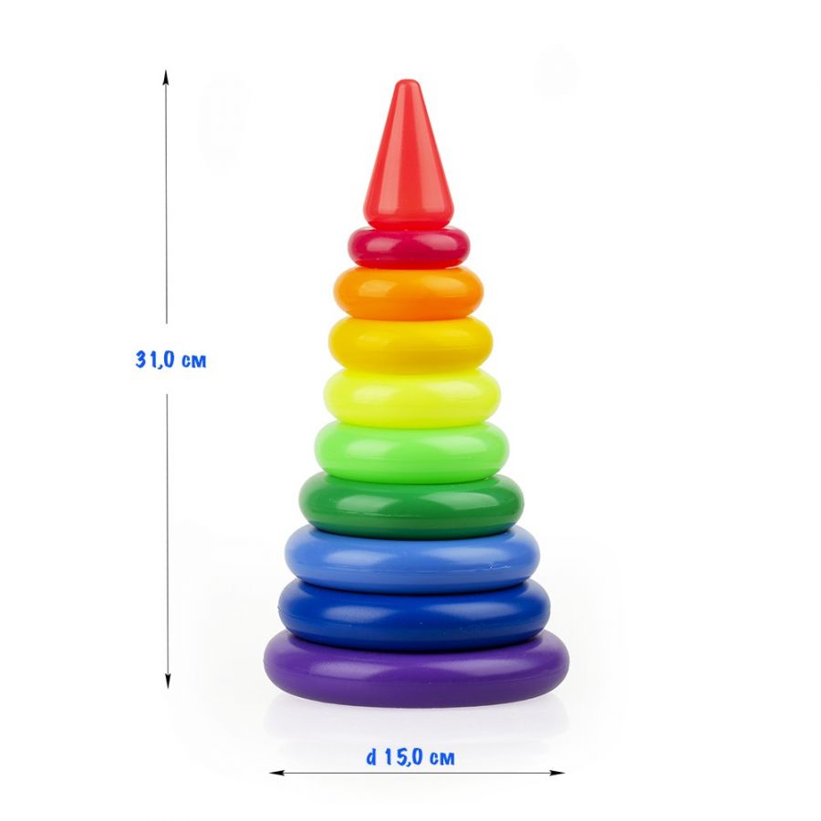 Игра Пирамида 30 см 10 пр (в сетке)