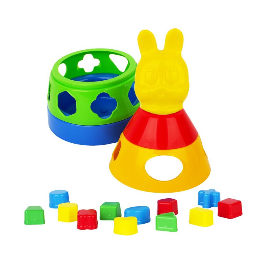 Игра Пирамида с 12 логическими фигурами 27см