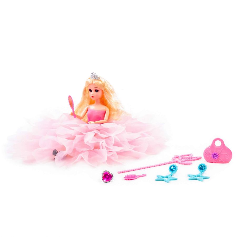 Кукла "Ксюша" (30 см) в пышном платье + аксессуары (7 элементов) (в коробке №4)