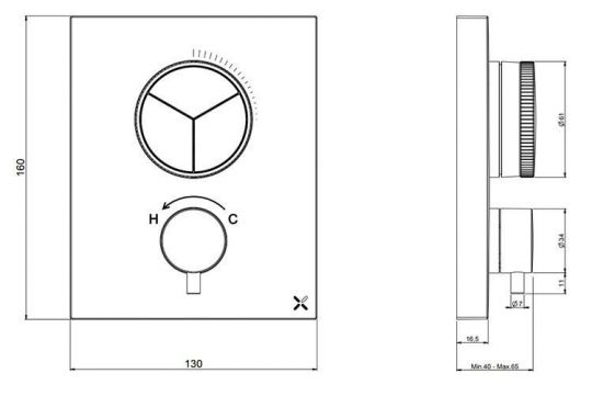 Смеситель ALMAR Core Push Square E176683 ФОТО